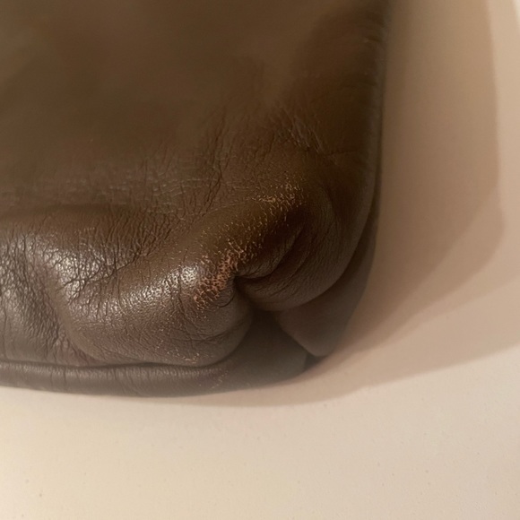 Vintage 70s Brown Leather Jerry Moss Large Clutch Handbag Rare Purse 1970 - Picture 5 of 9